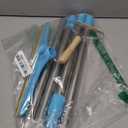 Carpet Rake for Pet Hair Removal - Reusable Pet Hair Remover, 60 Adjustable Long Handle Cat Dog Carpet Rake Scraper with Patented Design, Dog Hair Rake Brush for Rugs, Mats (Blue)