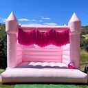 Pink Bounce House for Adults Kids, 13.5FT PVC Commercial Grade Bounce House for Kids with 750W Powerul Blower, Inflatable Large Bouncer Wedding Birthday Party Decorations 13.5 x 11.5 x 10FT