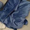 JIUZHEN Blue Blackout Velvet Curtains Rod Pocket Home Deco Room Darkening Noise Reducing Curtain Panels for Living Room/Nursery/Bedroom/Kitchen, 2 Panels, 52W x 63L