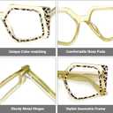 Zeelool Oversized Eyeglasses Frames for Women Geometric Blue Light Glasses Non Prescription Eyewear Frames (Tortoise-brown)