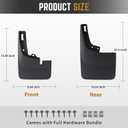 RMOURTEKK Mud Flaps Compatible with Ford F150 2024 2023 2022 2021 (Excludes Raptor Models) Without OEM Fender Flares Front & Rear Mud Guards Black Mud Guard Set(4pc Set)