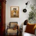 Framed Sheep Wall Art Farmhouse Wall Decor Country Retro Print 16x24 Inch