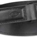 Dickies Men's Dickies Unisex Leather Mechanic No-Scratch Work Belt - Buckleless, Snap-On Belt (Black)