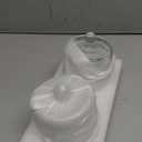 rejomiik 2 Pack Qtip Holder Thick Glass Apothecary Jars with Lid for Bathroom Accessories Vanity Organizers and Makeup Storage for Cotton Ball, Swabs, Makeup Sponges, Candy, Jewelry, Clear (White)