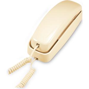 AT&T TRIMLINE 210 Corded Home Phone, No AC Power Required, Improved Easy-Wall-Mount, Lighted Big Button Keypad, 13 SpeedDial Keys, Last Number Redial, Mute, Flash, Volume Control, Beige