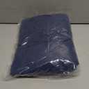 NeColorLife Ottoman Cover Square,Stretch Square Ottoman Covers Slipcover,Soft Knitted Jacquard Cover for Storage Stool,Footstool Protection for Living Room,Navy Blue,Medium