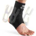 CAMBIVO Ankle Brace for Women & Men, Compression Ankle Support for Sprain & Strain, Achilles Tendonitis, Plantar Fasciitis & Recovery, Ankle Sleeve for Running, Basketball, Football, Daily Use (Small, New Black (Right Foot))