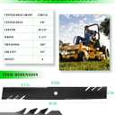 3 Heavy Duty G3 Gator Blades 20-1/2" Length 60 Decks for Select Hustler Tractors and Riding Lawn Mowers 794230 793935 794214 600901 603992X 793794 793794X