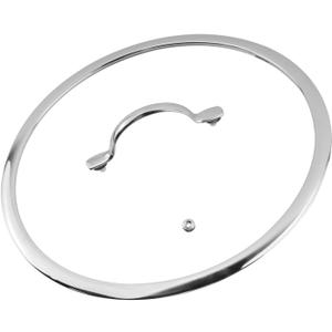 Woogim 11.5 Inch Pan Lid for Frying Pan,Pot Lids with Stainless Steel Handle,Dishwasher Safe and Oven Up to 480,4mm Thickness Tempered Glass Lid for Commercial/Household Cookware (Silver)