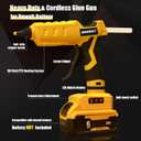 MONVICT Cordless Glue Gun for Dewalt 20V Battery, Upgraded 100W Digital Temperature Adjustable Handheld Electric Power Full Size Heavy Duty Hot Glue Gun with 10 Glue Sticks (Battery Not Included)
