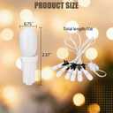 Village Collection Accessories Six Socket Light Set, 108 Inch, 8 White Replacement Bulbs. for use with Various Village Series