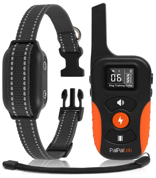 PaiPaitek Bark Collar with Remote and Automatic Mode - 3300ft Range Bark and Training Collar Combo, Shock Collar for Dogs 40-151 lbs Waterproof & Rechargeable
