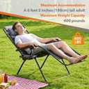 Sweetcrispy Zero Gravity Chairs, Foldable Patio Reclining Chairs with Adjustable Pillow & Cup Holder, Oversized Portable Support 400 lbs, for Backyard Camping(Black-Gray), 62.2*29.13*41.73inch