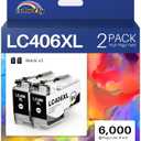 LC406XL Black Ink Cartridges Compatible for Brother LC406XL LC406 Black Ink Cartridges use with Brother MFC-J4335DW MFC-J5855DW MFC-J5855DW MFC-J6955DW MFC-J4335DW MFC-J5855DW Printer