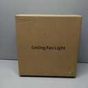 PUSU 15.8" Low Profile LED Ceiling Fans with Light, Reversible Flush Mount with Remote and 6 Winds Speeds Fan Lighting, 3 Colors Dimmable for Bedroom, Garage, Kids, Dinning Room, Kitchen (Gold)