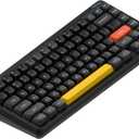 nuphy Halo75 V2 Mechancial Gaming Kyeboard,75% Wireless Hot Swappable Bluetooth Keyboard,83 Kyes RGB Backlit Keyboard,Support Bluetooth/2.4GHz/USB-C-Black Raspberry Switch