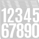 6 Sheets Mailbox Numbers Stickers, 3 inch Self Adhesive Vinyl Waterproof Letter Stickers, LGZJBN Large Decals House numbers for Signs Cars Doors Business Address number, Classroom Decor, Door（white）