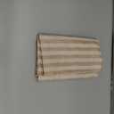 jinchan Striped Linen Kitchen Curtains 20 Inches Length Tier Curtains Farmhouse Modern Cafe Style Small Window Treatments Airy Light Filtering Rod Pocket for Living Room Bathroom 2 Panels Tan