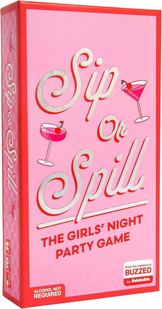 Sip or Spill Party Drinking Game Fun Summer Drinking Games for Parties, Outdoor & Pool Party Games, Adult Party Game for Groups, Travel-Friendly for Beach & Vacation Fun, Includes 200 Cards