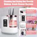 3 IN 1 Electric Makeup Brush Cleaner,Automatic make up brush cleaner machine with Makeup Brush Dryer,Portable USB Deep Cleaning for All Size Beauty Makeup Brush Set,Blush Brush,Sponges