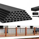 101 Pack 29.5" Deck Balusters，Rectangular Stainless Steel Railing Kit
Rustproof Side Mount Spindles Railings with End Caps & Screws – Modern Porch Balusters for Patio, Balcony&Outdoor Staircases
