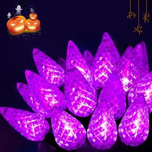 240 LED 78FT C6 Christmas String Lights, Super Long Christmas Lights Outdoor Indoor with 13 Modes & Timer, Waterproof Fairy Twinkle Light Plug in for Tree Yard House Horror Party Decorations (Purple)