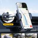 3-in-1 Phone Mount for Car [Most Stable and Flexible Suction Cup] Vent Dashboard Windshield Cell Phone Holder Car Fit for iPhone 15 14 13 12 Pro Max Samsung S23 S22 S21 All Phone, Gold