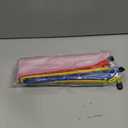 4 PCS A3 Colorful Mesh Zipper Bags Plastic Zipper File Bags for Office School Travel Home Supplies Storage