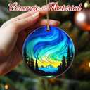 Christmas Ornaments, 2.8 Inch Ceramic Hanging Ornament, Christmas Tree Ornaments, Xmas Decorations, Holiday Decorations, Holiday Party Gifts, and Xmas Gift Ideas - Northern Lights