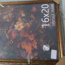 16x20 Picture Frame, Vintage Bronze Gold Picture Frame for Tabletop & Wall Mount, Antique Photo Frame 16 x 20 for Living Room, Bedroom, Office or Gallery Wall, Retro Home Decor Gift - 1 Pack