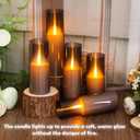 kakoya Flameless LED Candles Upgraded Realistic Flickering Flame,7Pcs Battery Operated Candles with Remote Timers,LED Pillar Candles for Home Decor,Christmas,and PartiesGrey