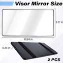 2 PCS Car Sun Visor Mirror, Cosmetic Makeup Mirrors with Straps, HD Car Interior Cosmetic Mirror, Universal Sun Visor Mirrors for Trucks, Cars, SUVs (Black)