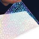 Livelynine 15.8x197 Clear Contact Paper Peel and Stick Book Cover Protector Waterproof Holographic Laminate Sheets Stars Self Adhesive Contact Paper for Crafts Classroom Books Posters Stickers Photos