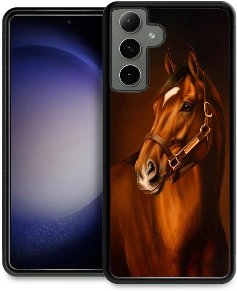 Compatible with Samsung Galaxy S24 Case,Horse Slim Soft Shockproof TPU Protective Cover Case for Samsung Galaxy S24 6.2-inch