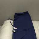 Sundale Outdoor Olefin Deep Seat Cushion Set of 2, Patio Chair Cushion and Pillow, Water-Resistant Sectional Sofa Pad with Straps Dark Blue, 23 x 26 x 6 Inches