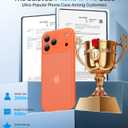 for iPhone 17 Pro Case, [Ribbed Non-Slip Sides] [Military-Grade Drop Protection] [Full Camera Protection] Anti-Yellow Soft-Touch Shockproof Slim Phone Case for iPhone 17 Pro, Orange