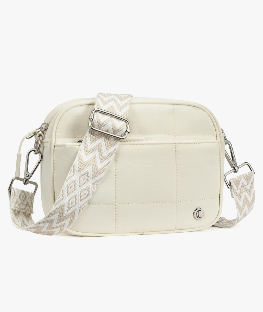 CLUCI Quilted Crossbody Bags for Women Lightweight Puffer Shoulder Bag Travel Purses with Wide Strap