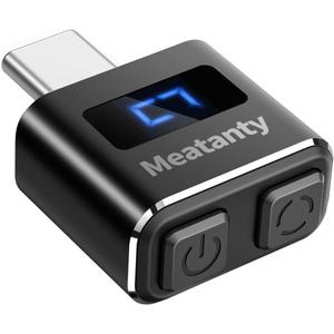 Meatanty Metal USB-C Tiny Mouse Jiggler, Mouse Mover Undetectable, Automatic Shaker with Separate Mode and ON/Off Buttons, Mouse Moving Device LED Screen, Wiggler Giggler Keep Computer/PC/Laptop Awake
