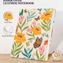 2 x Lined Journal Notebook for Women, A5 Hardcover Leather Journaling Notebooks for Writing, 200 Pages Travel Journal, College Ruled Notebook for Work School, Note Taking 5.75'' X 8.38'' Yellow Floral