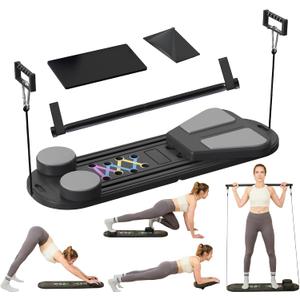 Pilates Board, Pilates Reformer Set, Multifunctional Abdominal Board Ab Core Trainer Home Workout Equipment
