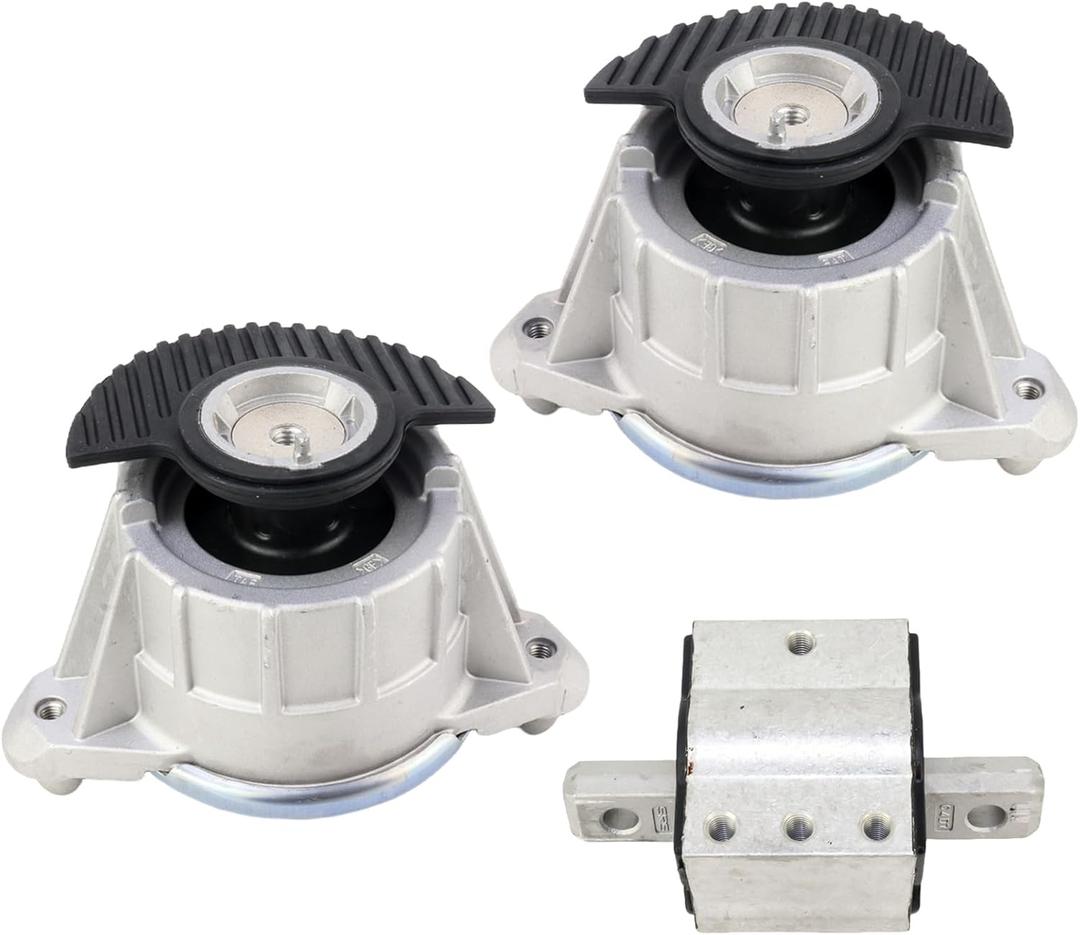 3 Pieces 2042404317 Front Left Right Engine Motor Mount 2006-2015 for Benz C200 C300 E200 E260 E300 CLS350 CLS300 CLS320 Replacement # 2042404217 2122400418