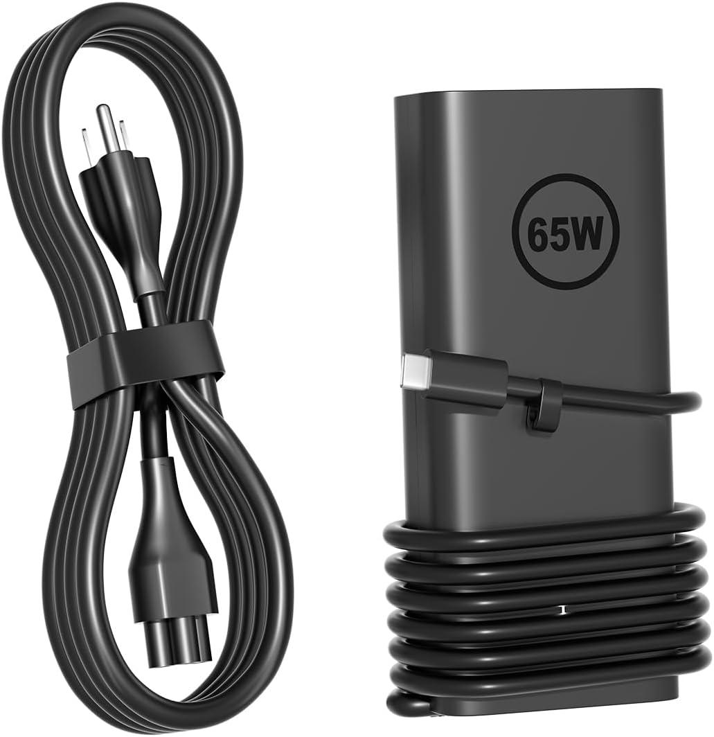65W USB C Charger Compatible with Dell Pro 13 14 16 Xps 12 13 9315 7390 inspiron-7306 5620 5310 Chromebook 3100 3110 Latitude 5410 5330 5420 5440 5450 7410 7400 Laptop