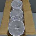 Chandelier Lamp Shades, Small Lamp Shades Clip-on Bulbs Only for Candelabra Bulbs, White Chandelier Shades 6 Pcs, Mini Lampshades for Chandeliers 5.1" X 5.1" X 5.3, Home Decor Fabric Linen Lampshade