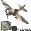 volantexrc RC Plane 3 Channel Remote Control Plane Fighter Spitfire with 6-axis Gyro, 2.4GHz RTF Radio Controlled Aircraft Easy to Fly for Beginners Adults (76205 RTF)
