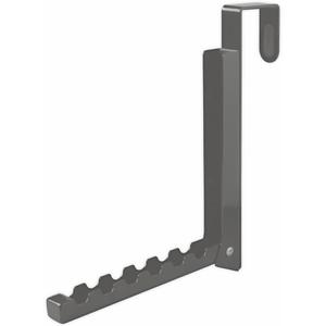 Over Door Hooks Hanger,Foldable Over Door Drying Laundry Hooks for Hanging Clothes 6 Groves Over Door Towel Racks for Clothes,Coat, Behind Back of Door Bathroom,Bag and Robe 1Pcs(Grey)