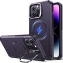 ESR for iPhone 14 Pro Max Phone Case with Stand, 23ft Military-Grade Drop Protection Heavy Duty Magnetic Phone Case, Compatible with MagSafe Accessories, Cyber Series, Purple