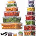 Taiuloo 36 PCS Food Storage Containers with Lids Airtight (18 Containers & 18 Lids), Reusable Leakproof Meal Prep Container for Lunch, BPA-Free Plastic Kitchen Organization, Freezer & Microwave Safe