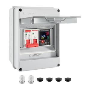 Smart Energy Monitor Box, 63A Circuit Breaker Power Consumption Monitoring with App & Voice Control, Timer Function, Overload Protection for Home Electrical Systems, AC100-250V