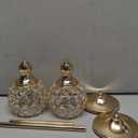 VINCIGANT Gold Crystal Candle Holders Set of 2,Pillar Candlesticks for Table Centerpieces, Christmas Home Decor Wedding Party Housewarming Gift (2 pcs 13" & 15" Tall)