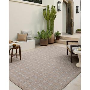 Loloi Amber Lewis Topanga Collection TOP-01 Natural/Bone 6'-7" x 9'-4" Indoor/Outdoor Area Rug
